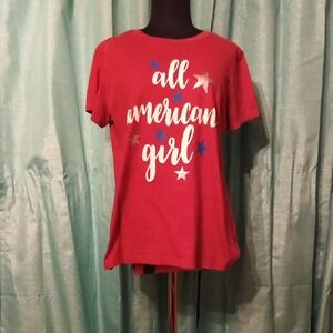 District Red 'All American Girl' Tee